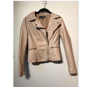 Pink faux leather jacket